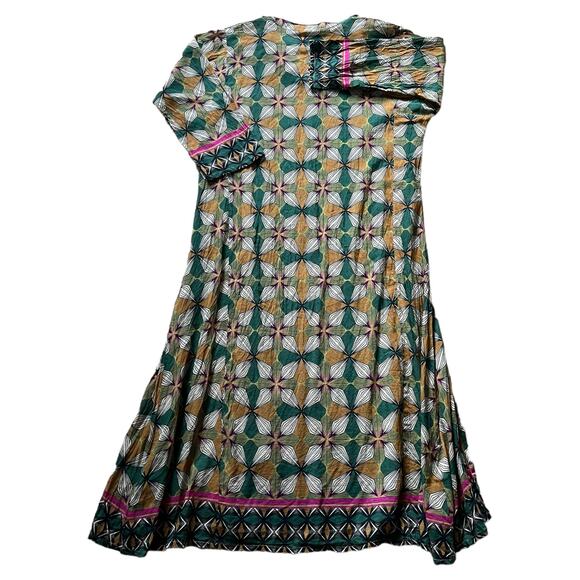 Jade Johnny Was Geo Floral Flowy Sheer Tunic Dress Sz S - Picture 4 of 5